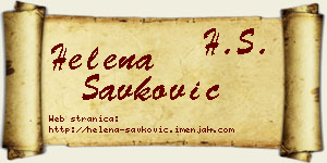 Helena Savković vizit kartica